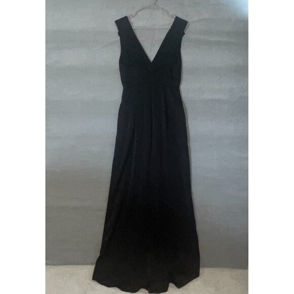 BCBGeneration Black Pleated Maxi Dress Size 4 Formal Gown w/ Pockets, Evening - Picture 2 of 15